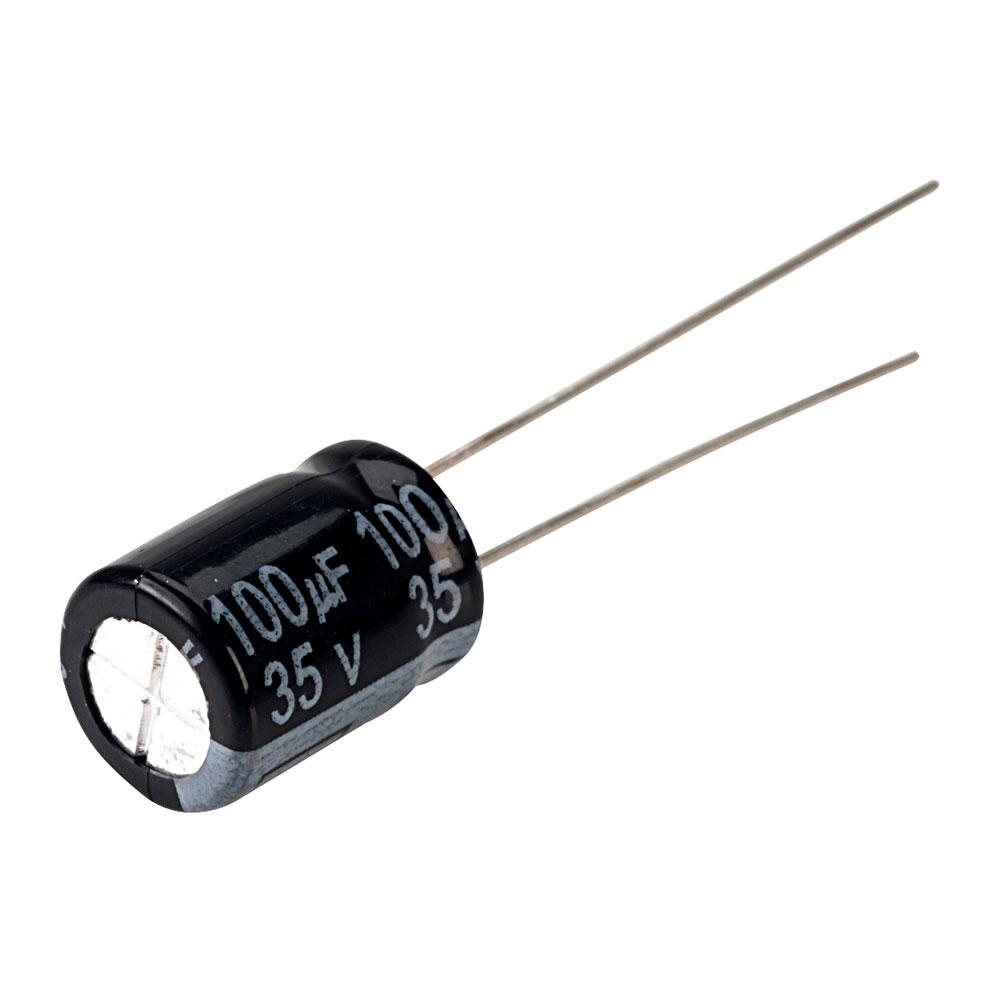 Aluminium electrolytic capacitor 100µF 35V